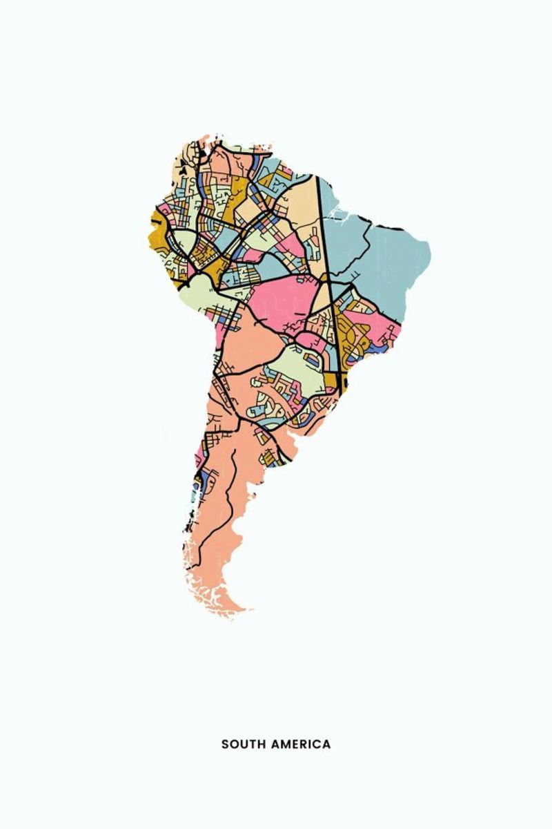 South America poster de The Cartography Collection