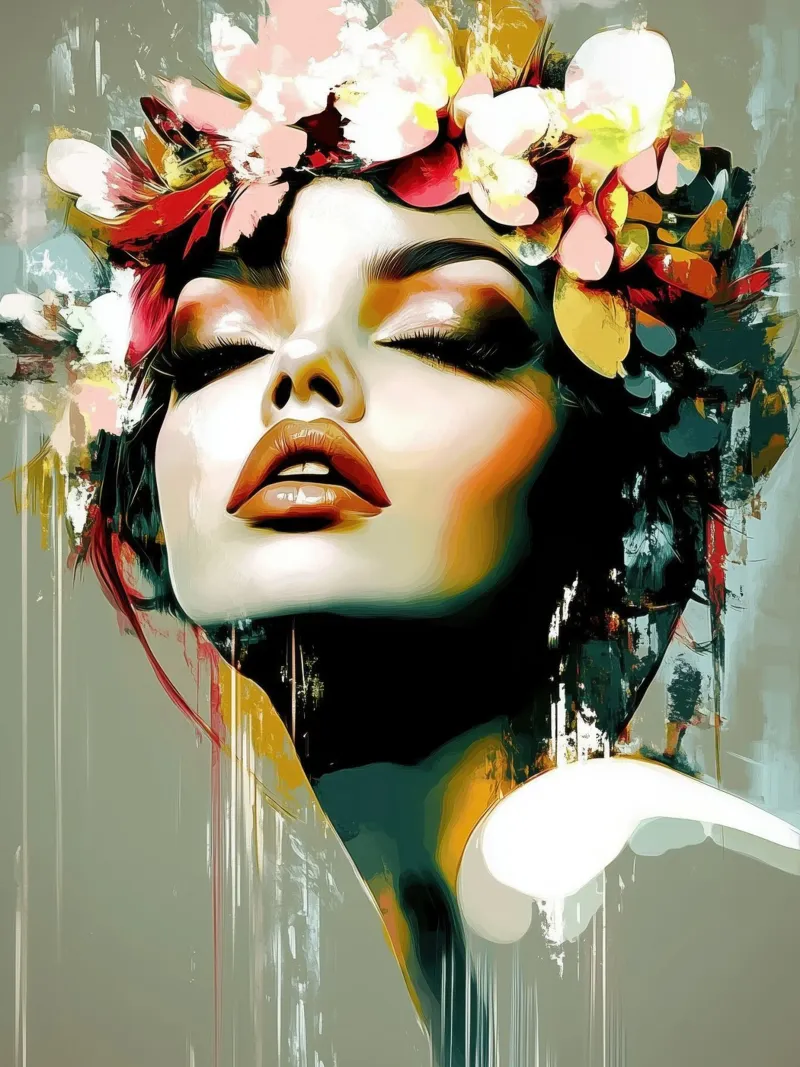 Vrouw modern abstract metacrilato de Imagine