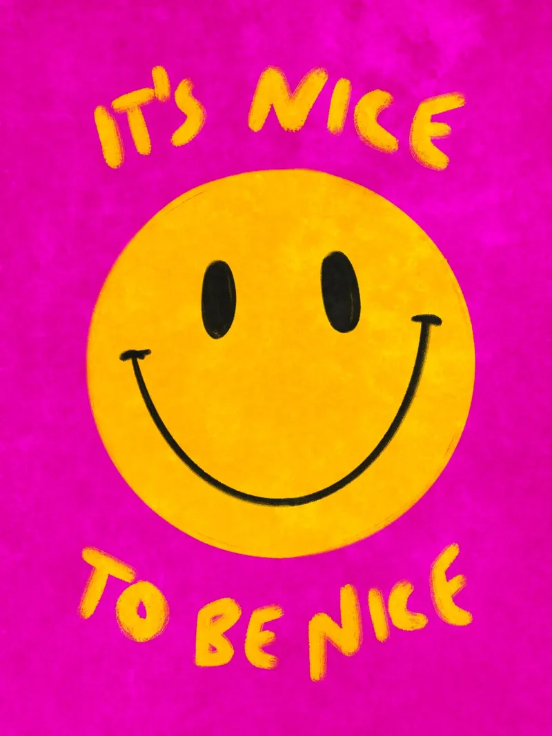 It's nice to be nice - Smiley pellicola backlit da Illustration Raissa Oltmanns