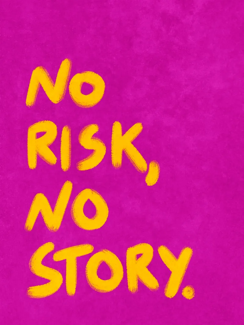 No risk, no story pellicola backlit da Illustration Raissa Oltmanns