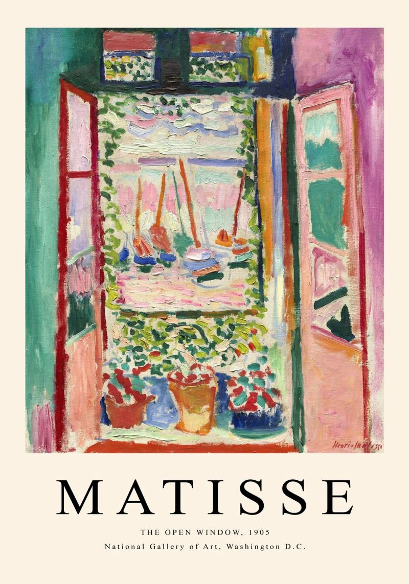 Henri Matisse Open Window - Fauvism Art Print poster de NorwesClub