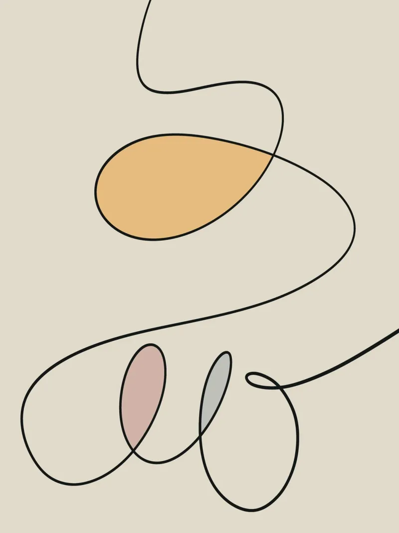 Minimal graceful line art abstract 17 plexiglass da Little Dean