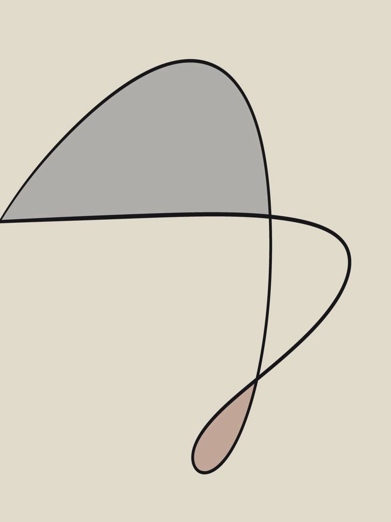 Minimal graceful line art abstract 12 poster by Little Dean