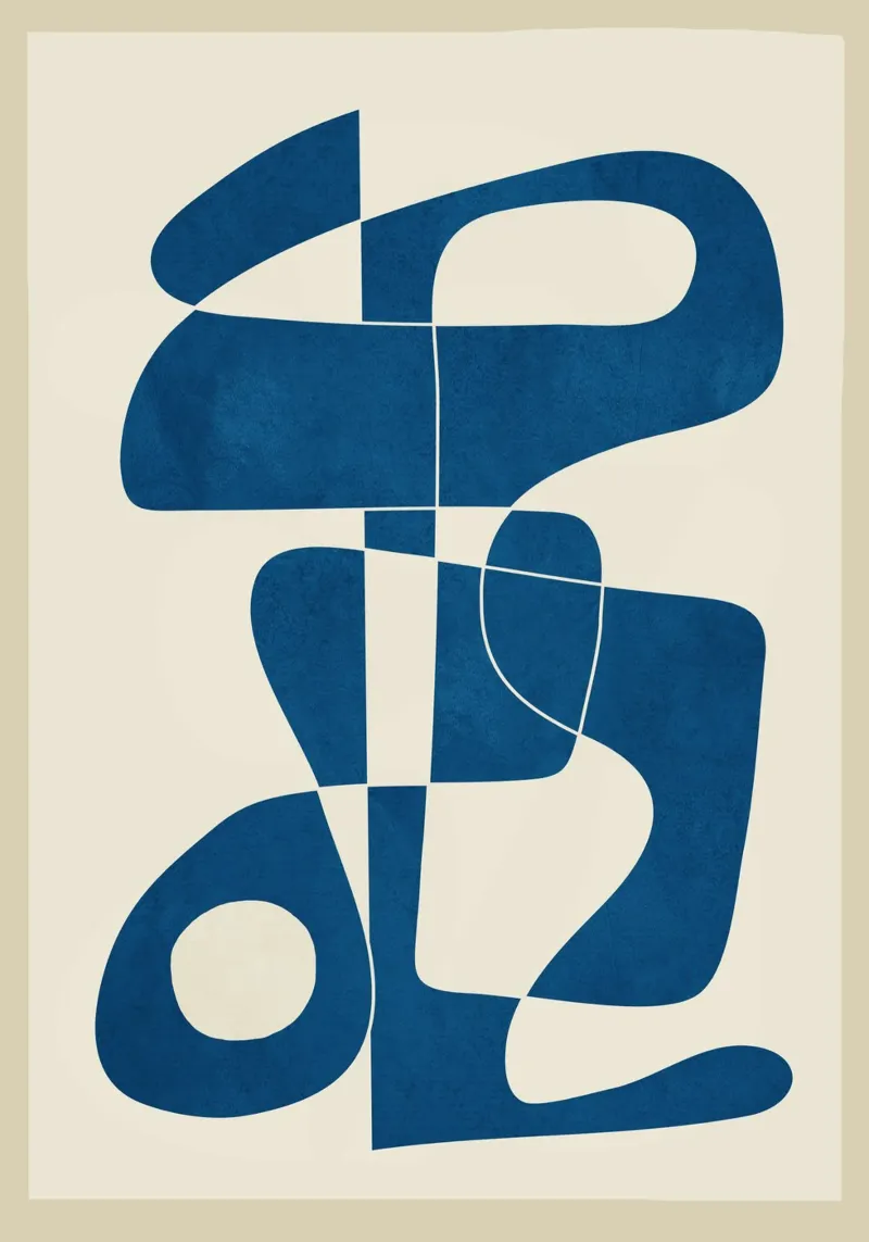 Minimal Abstract Cobalt hahnemühle de cityart