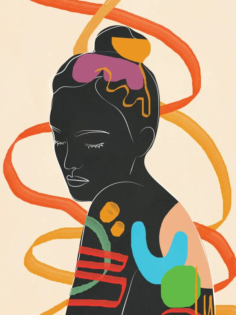 Modern Abstract Woman 2 pellicola backlit da cityart