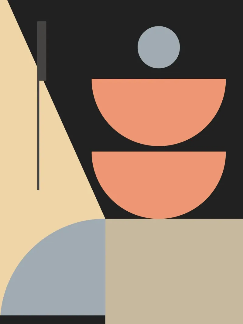 Minimal Abstract Shapes 45 canvas by Gaite