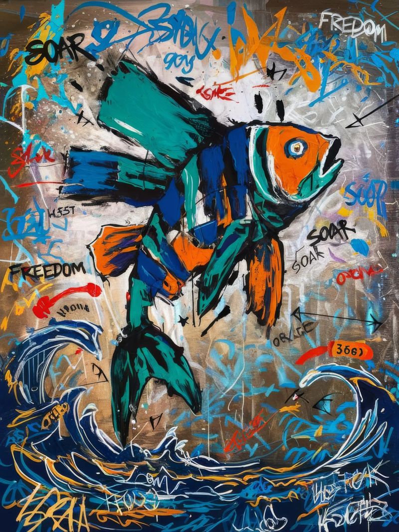 Soar Freedom Fish Poster von Muse Fragments