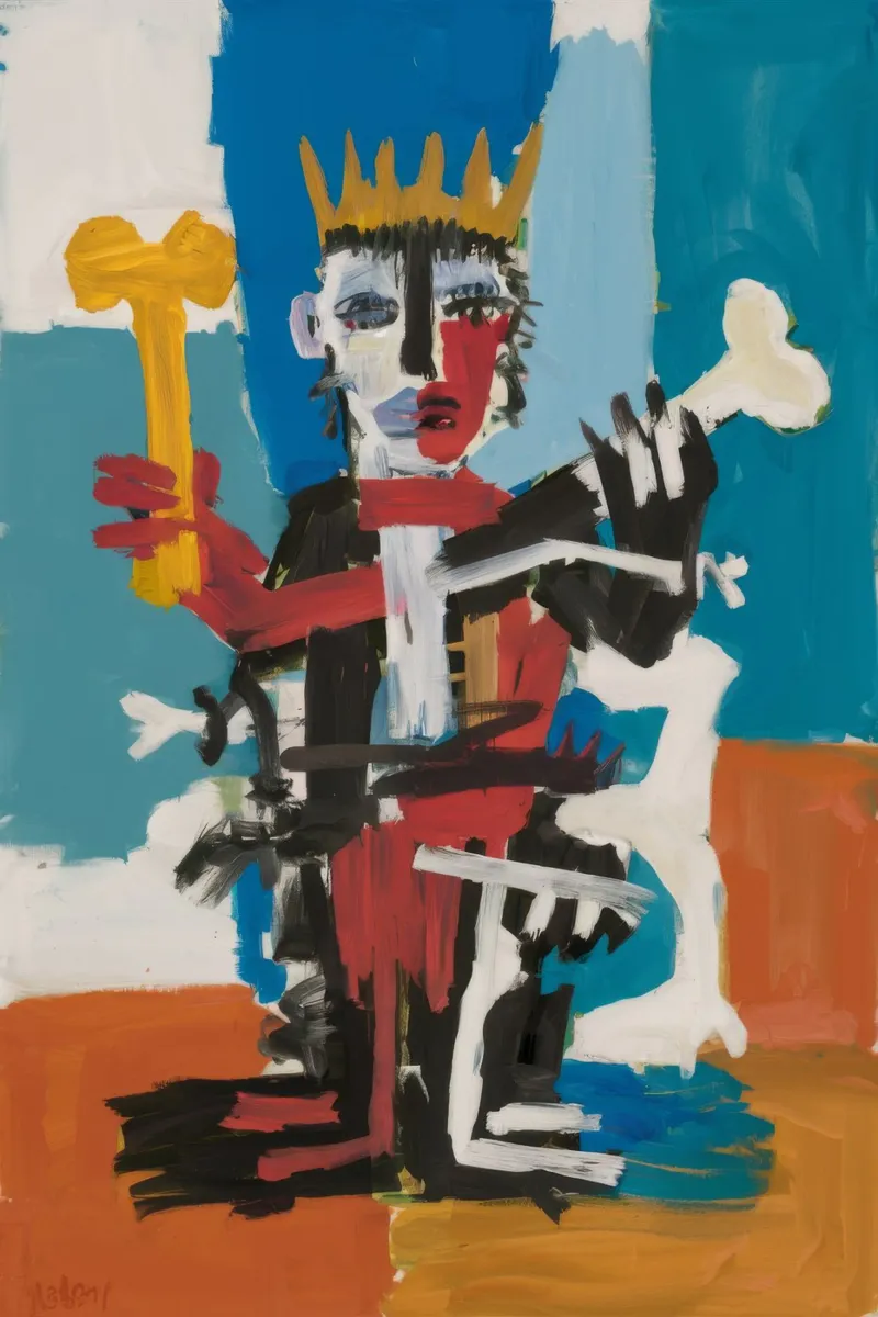 Koninklijke Krijger Houding canvas met Baklijst van Muse Fragments