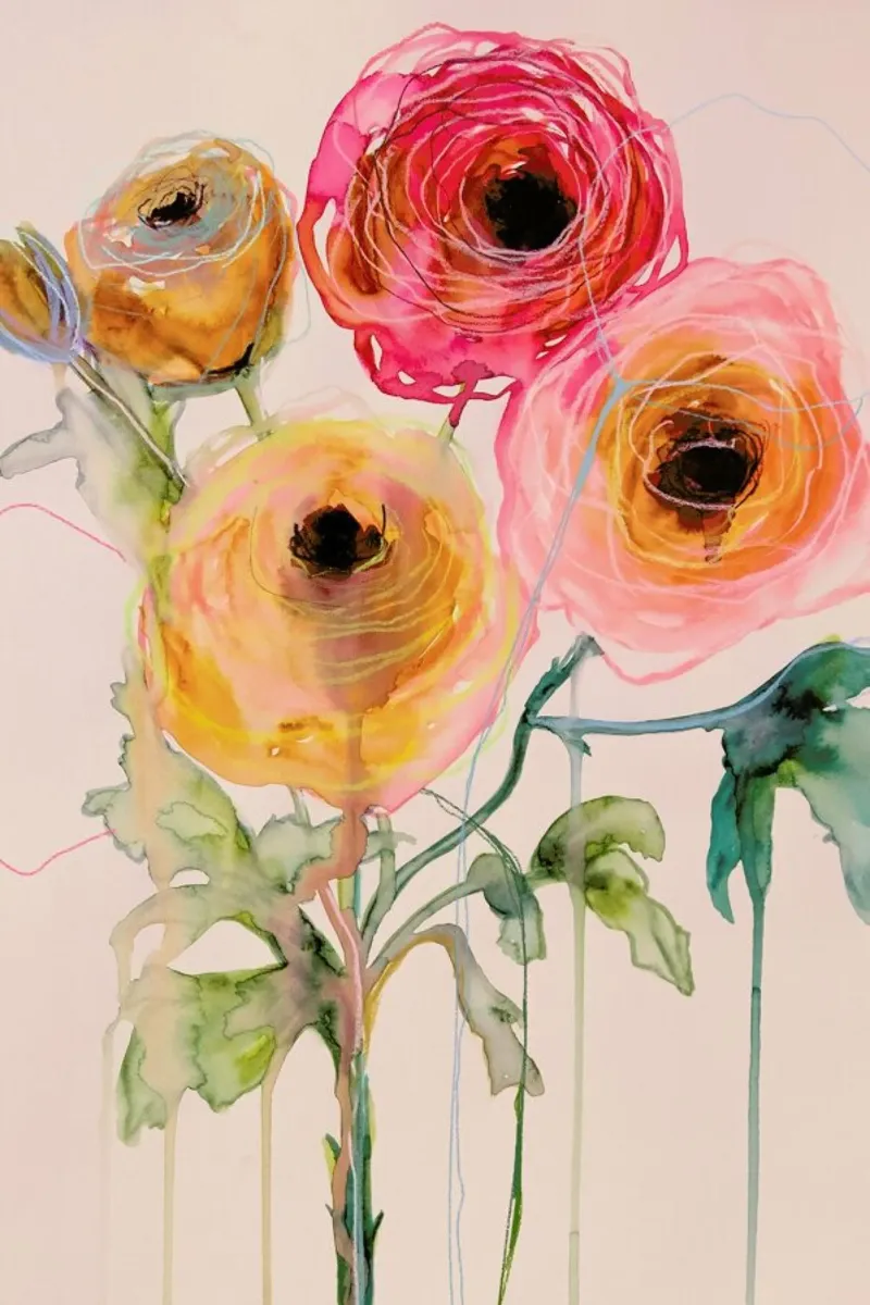 Ranunculus 06 pellicola backlit da Leigh Viner