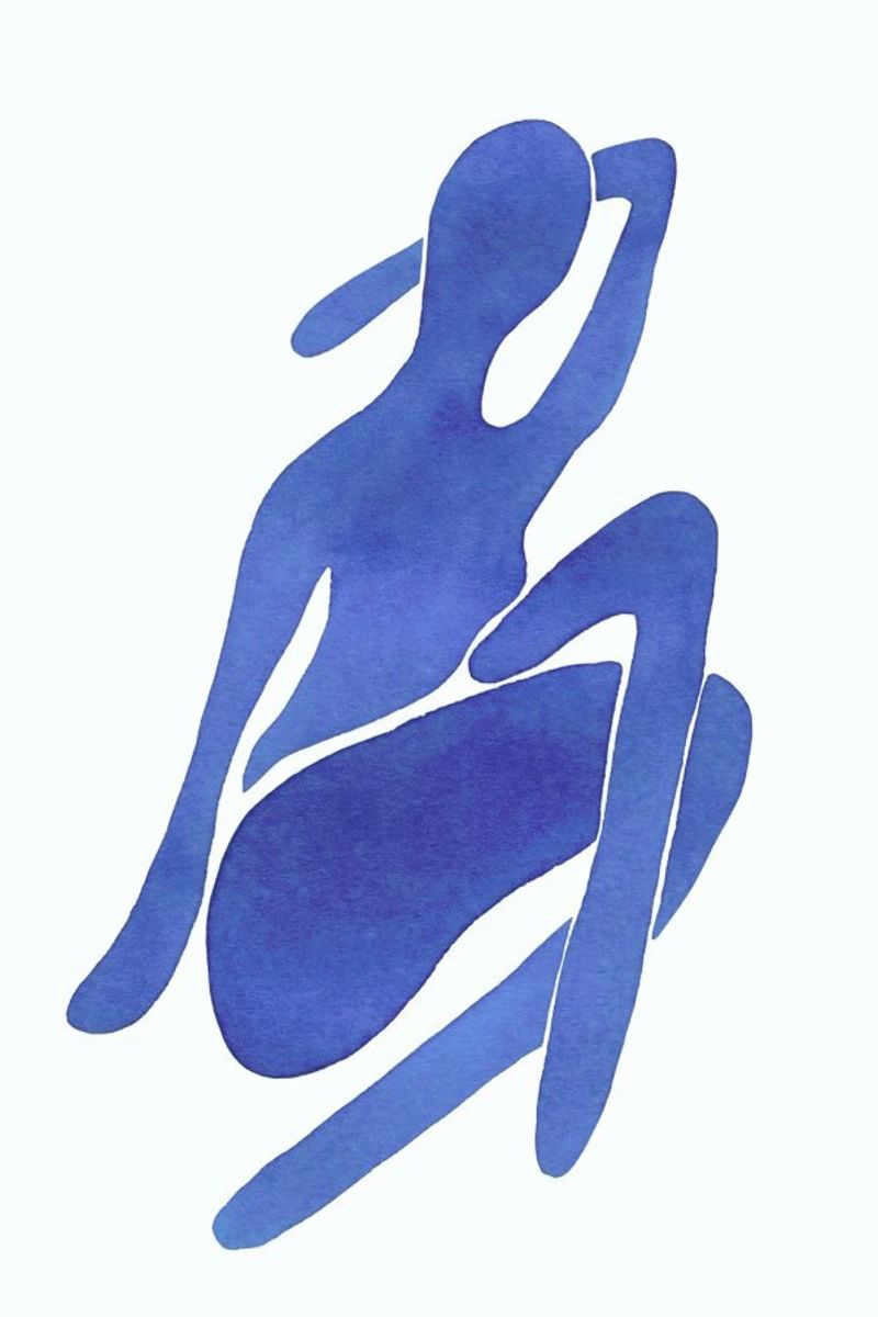 Woman in Blue II Poster von Pure