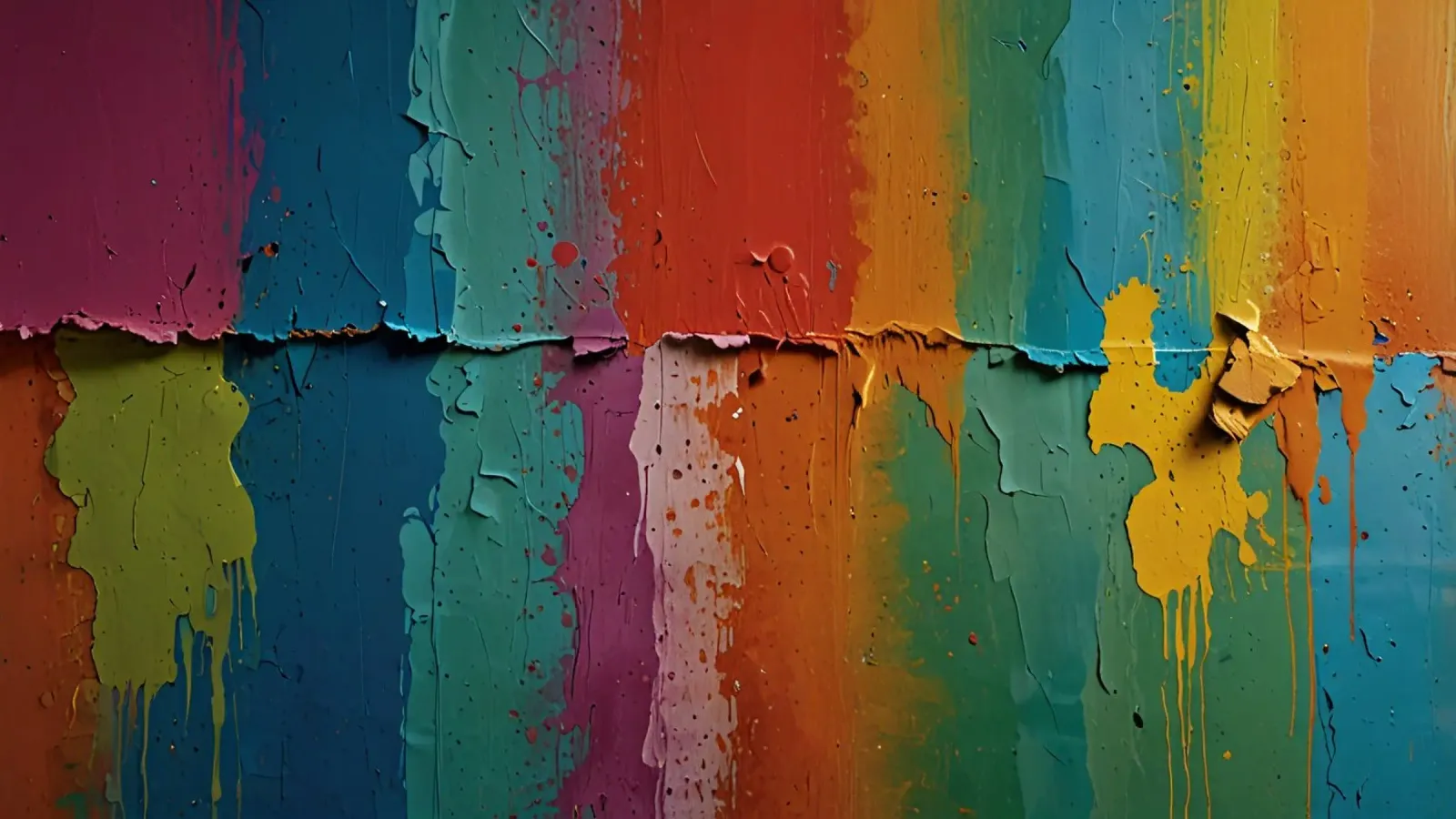 Vibrant abstract wall art showcasing a spectrum of colors canvas by DesignDoodle
