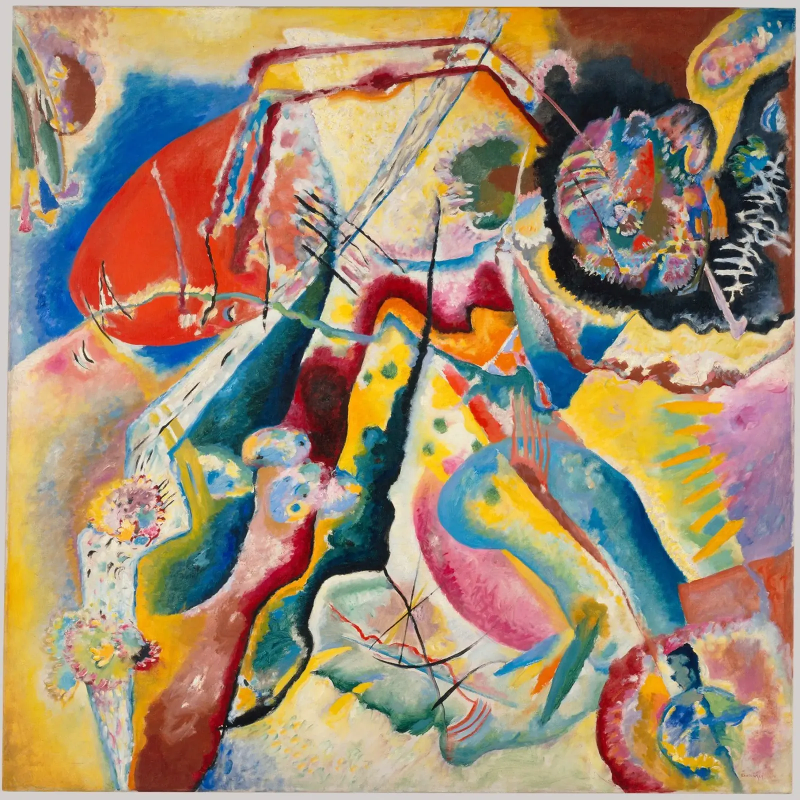 Painting with Red Spot by Wassily Kandinsky 1914 pellicola backlit da Venus Art