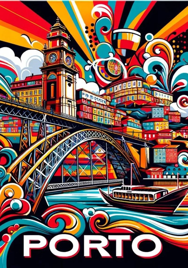 Erstaunliche Reise Porto Leinwand von youngs print