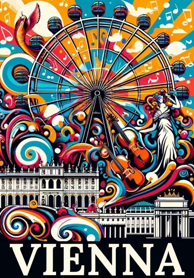 Erstaunliche Reise Wien Leinwand von youngs print