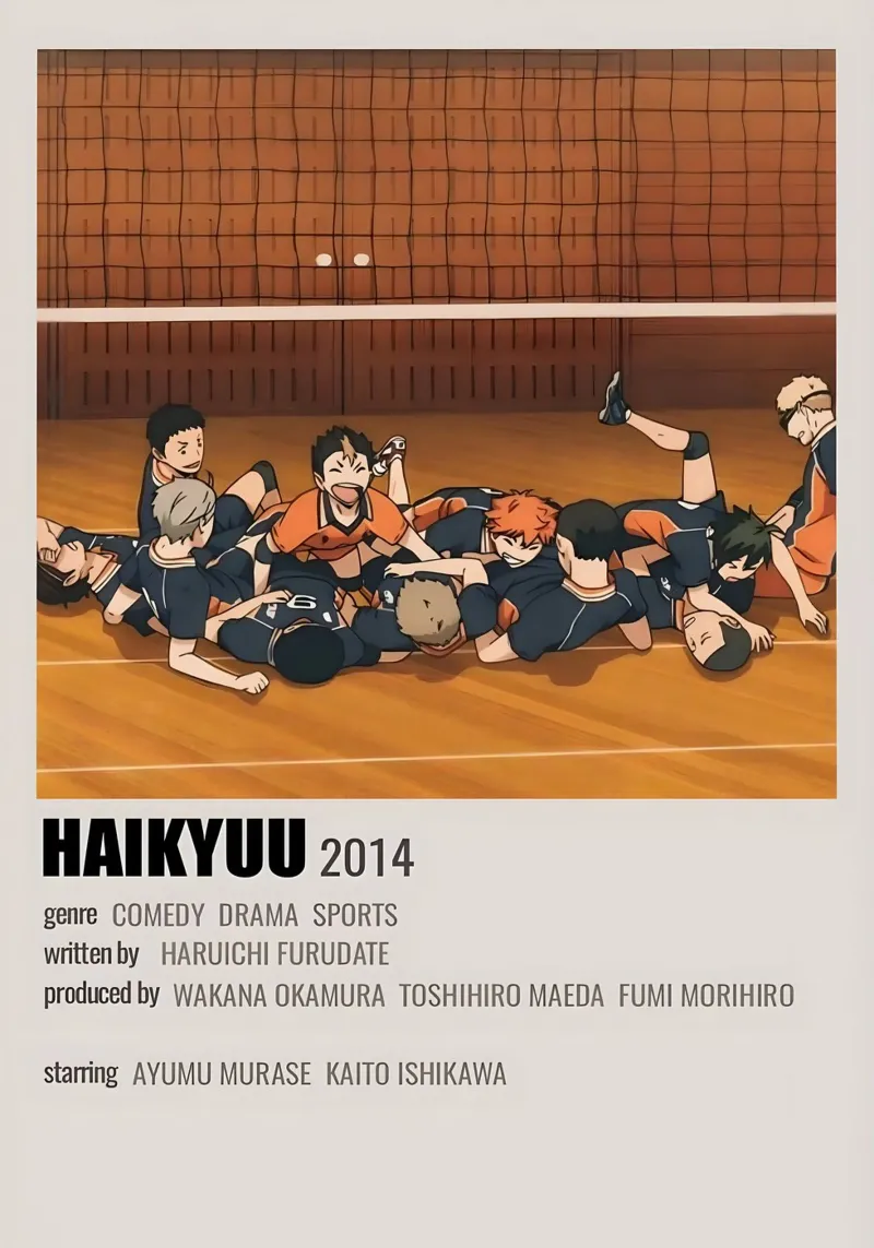 HAIKYUU 2014 poster con telaio in plastica da Totoya