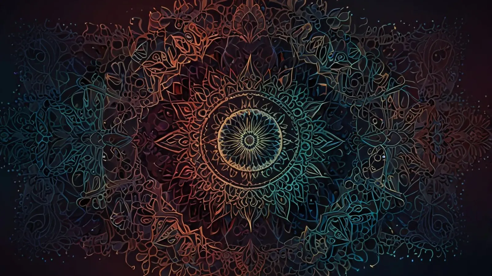 Intricato disegno mandala con colori vivaci pellicola backlit da DesignDoodle