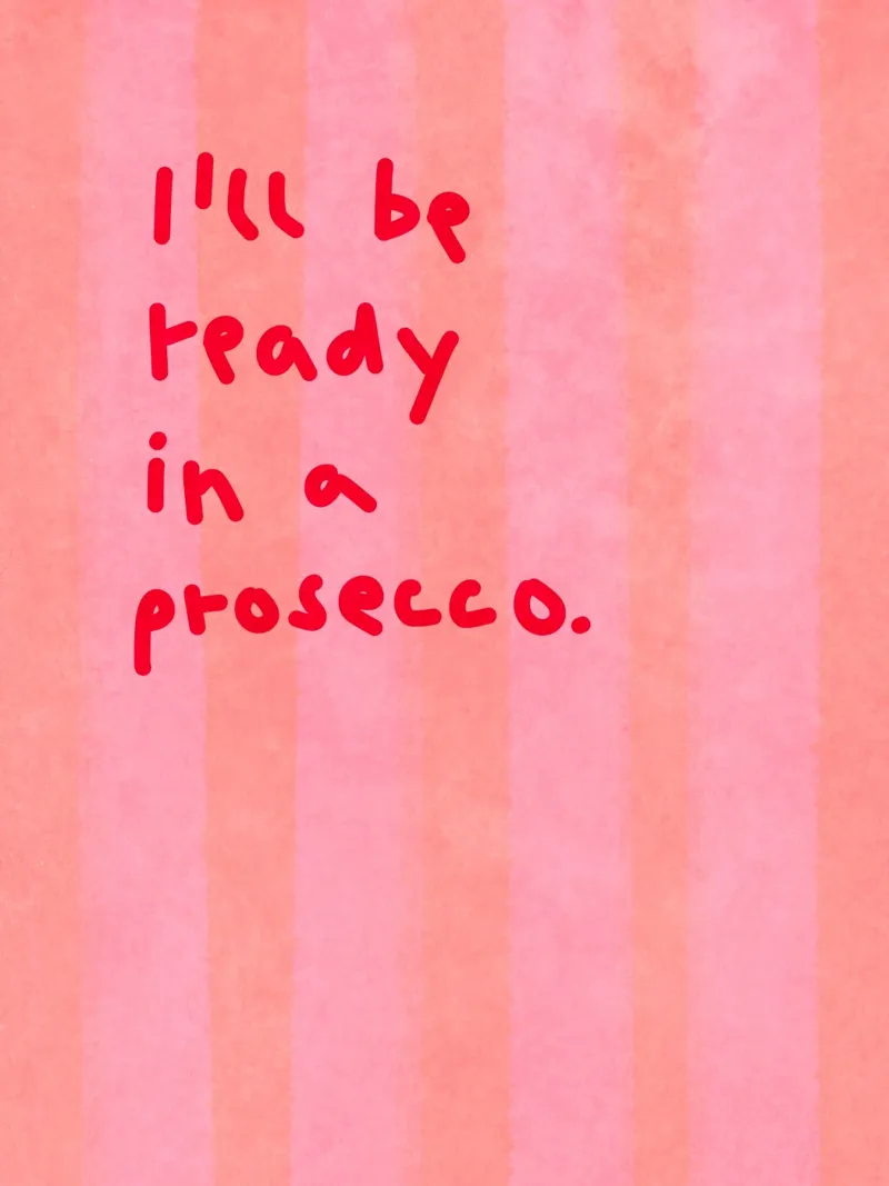 I'll be ready in a prosecco pellicola backlit da Illustration Raissa Oltmanns
