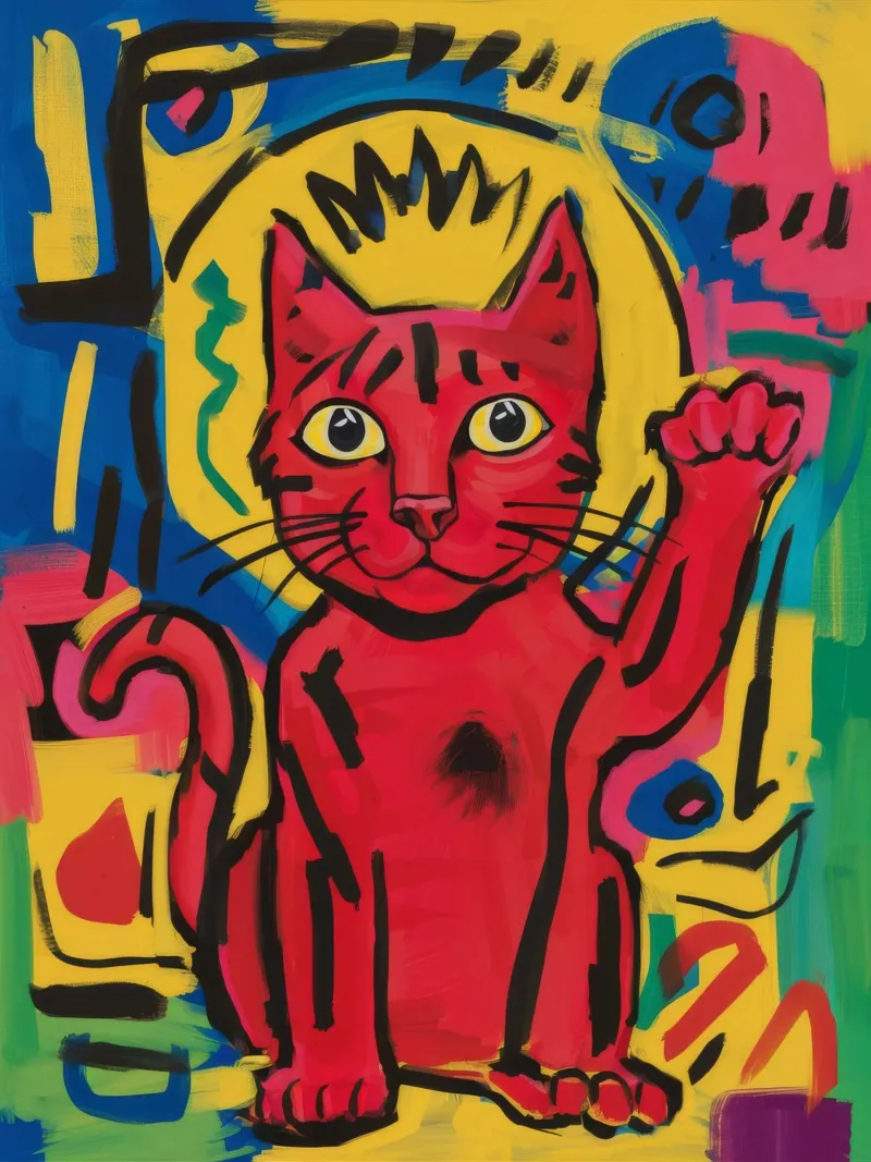 Gatto rosso regale pellicola backlit da Muse Fragments