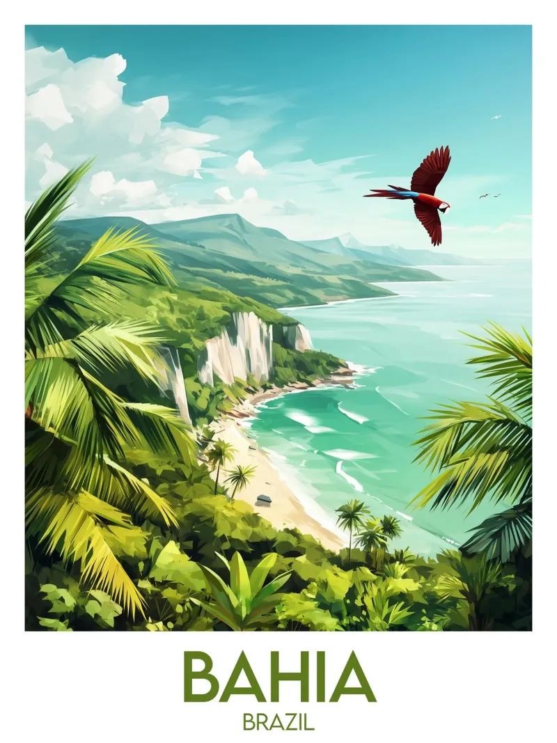 Affiche Bahia poster con telaio in plastica da Frame the World