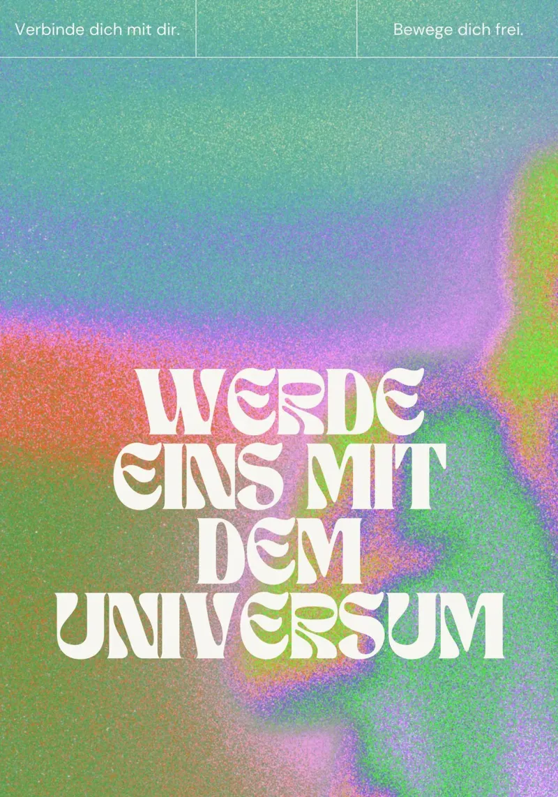 WERDE EINS MIT DEM UNIVERSUM pellicola backlit da Einfach Uebel
