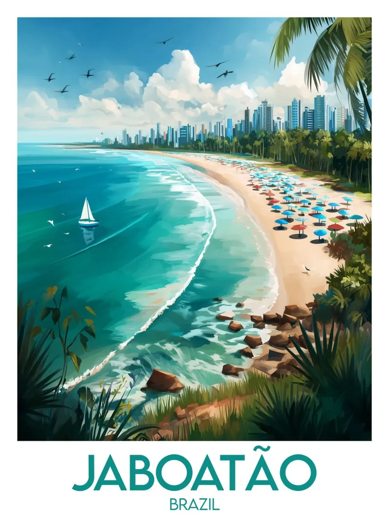 Affiche Jaboatão poster con telaio in alluminio da Frame the World