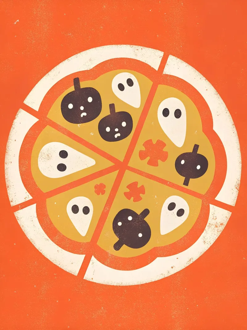 Retro Pop Pizza pellicola backlit da THE LATEST SHOP