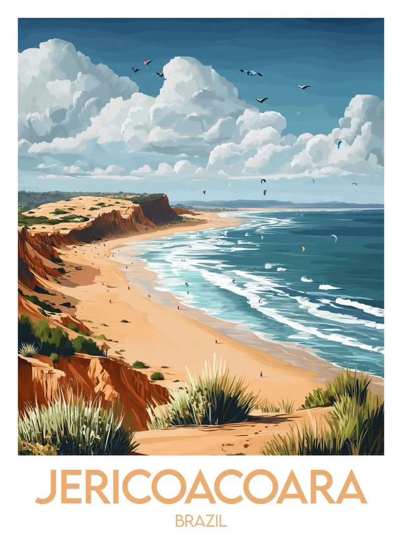 Affiche Jericoacoara alluminio dibond da Frame the World
