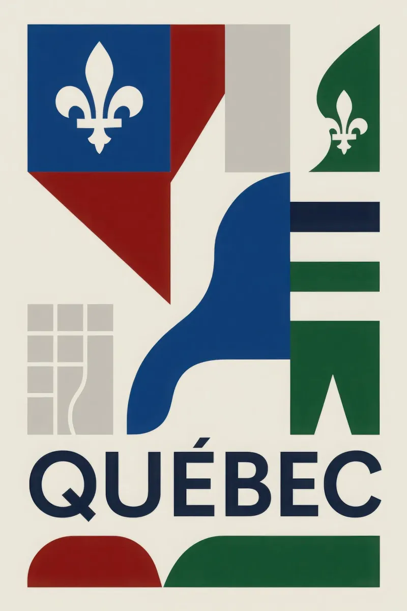 Québec - Francophone elegance in the New World poster by JETLAG | affiches voyage