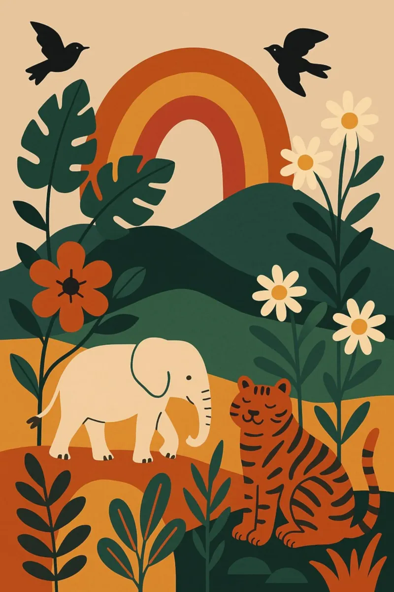 Jungle Friends alluminio dibond da Studio M