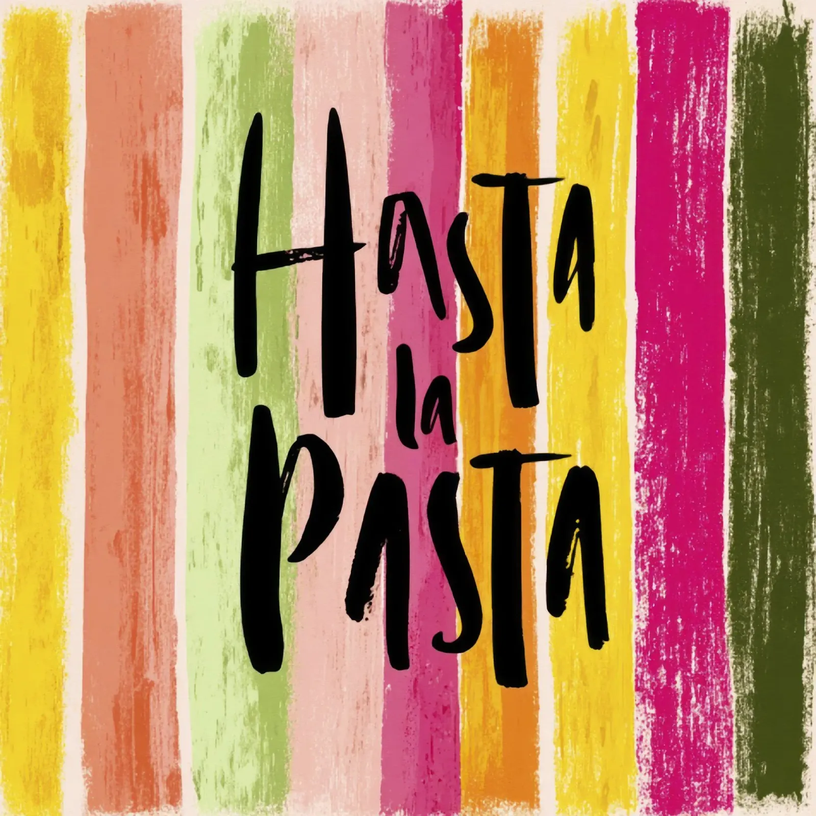 Hasta la Pasta: tipografia in grassetto su strisce retrò pellicola backlit da Modern Muse