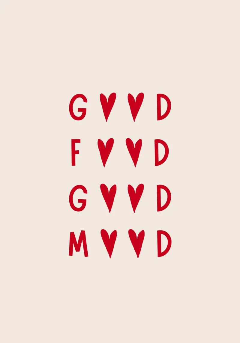 Typographic Art | Good Food Good Mood Print canvas by NorwesClub