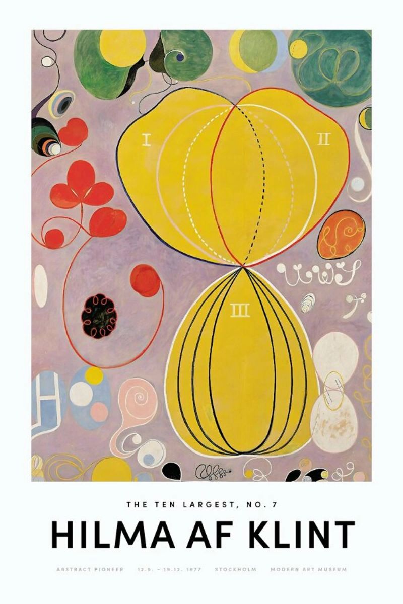Hilma af Klint - The Ten Largest, No. 7 II pellicola backlit da Vintage by JUNIQE