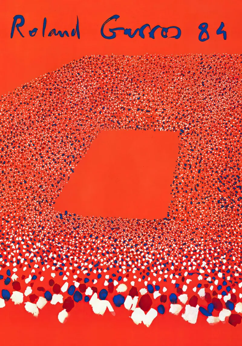 Roland Garros 1984 - Poster astratto per la folla poster con telaio in plastica da NorwesClub