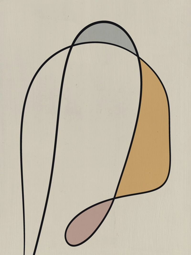 Minimale anmutige Linie Kunst abstrakt 10 Leinwand von Little Dean