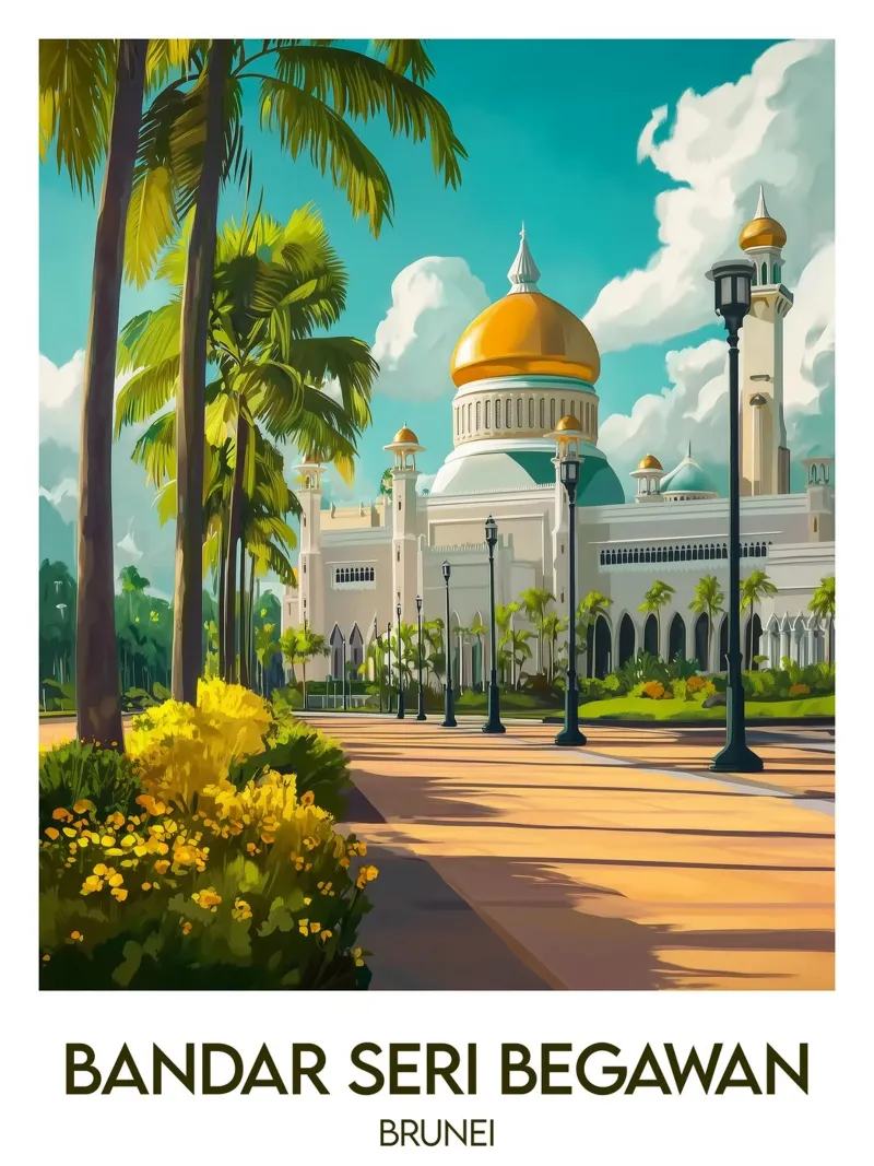Affiche Bandar Seri Begawan poster da Frame the World