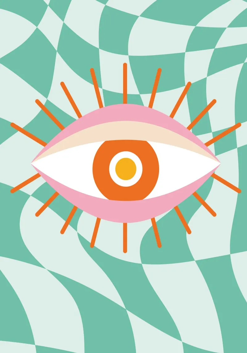 Eye Art | Abstract Oog Grafisch Ontwerp Print canvas van NorwesClub