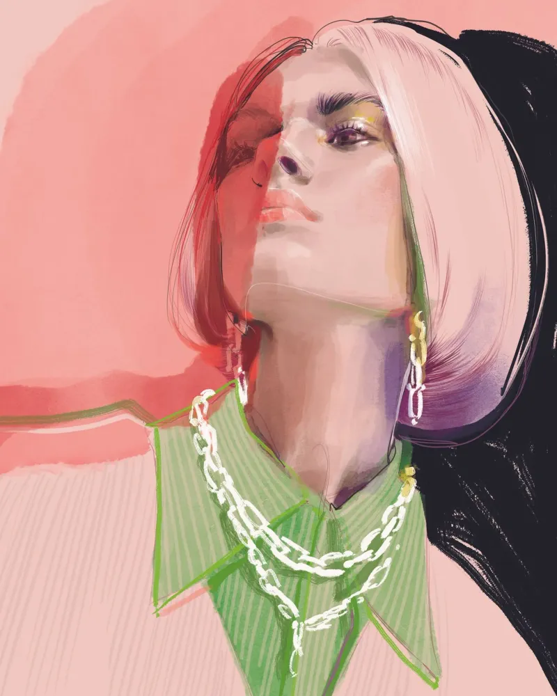 Sadie acrylic glass by Anja Karboul