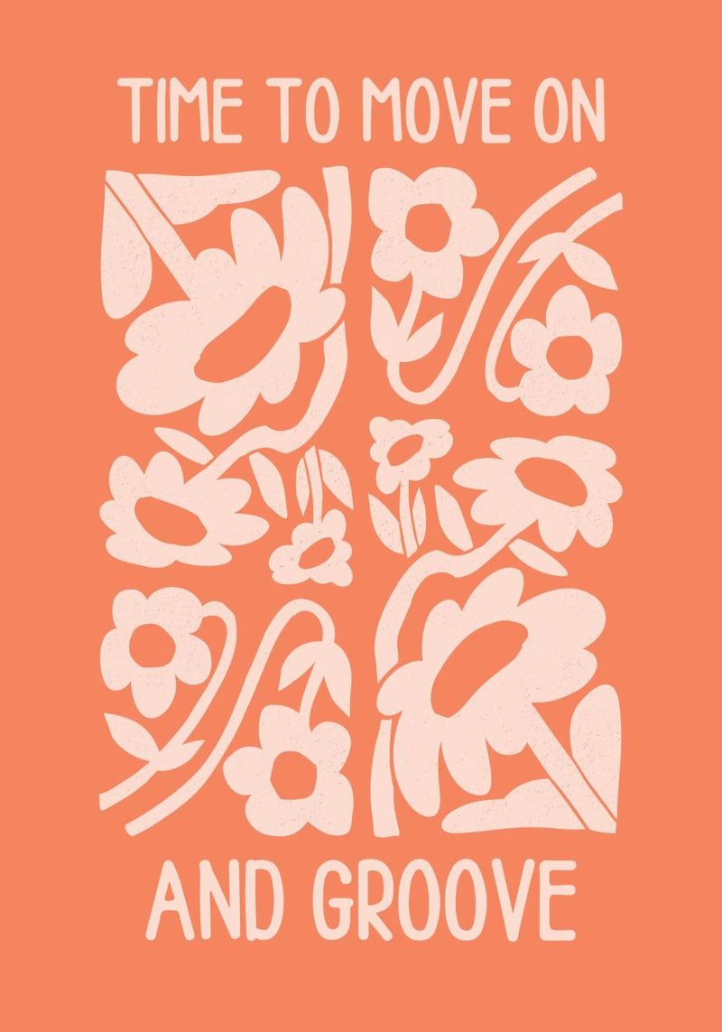 Positive Vibes Art | Time To Move On Print canvas by NorwesClub