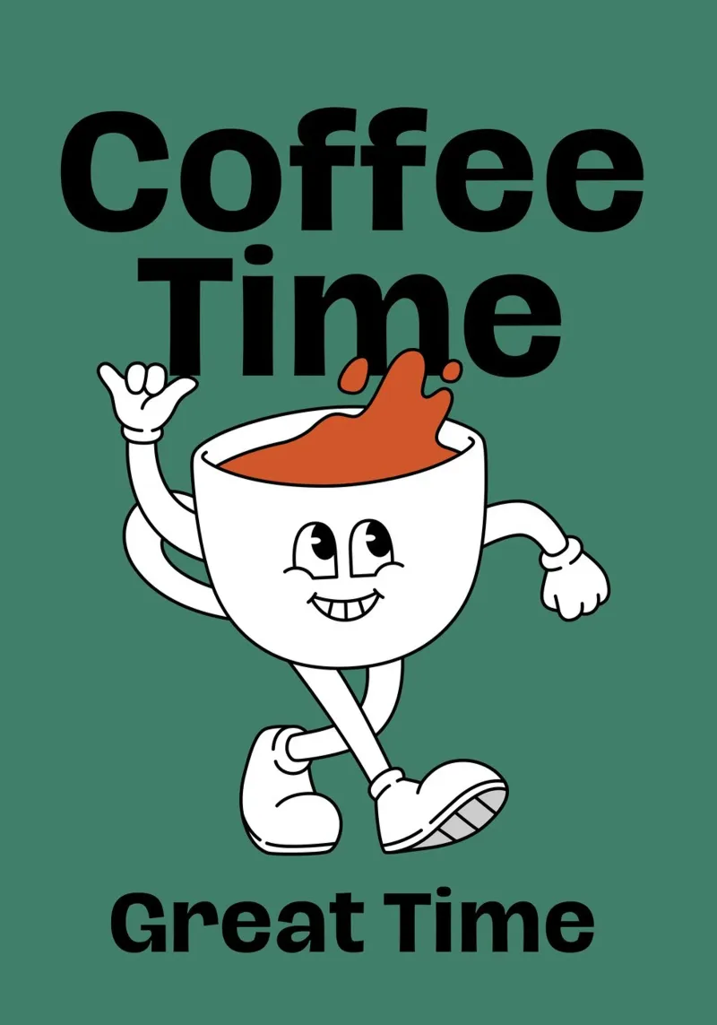 Coffee Art | Coffee Time Great Time Print pellicola backlit da NorwesClub