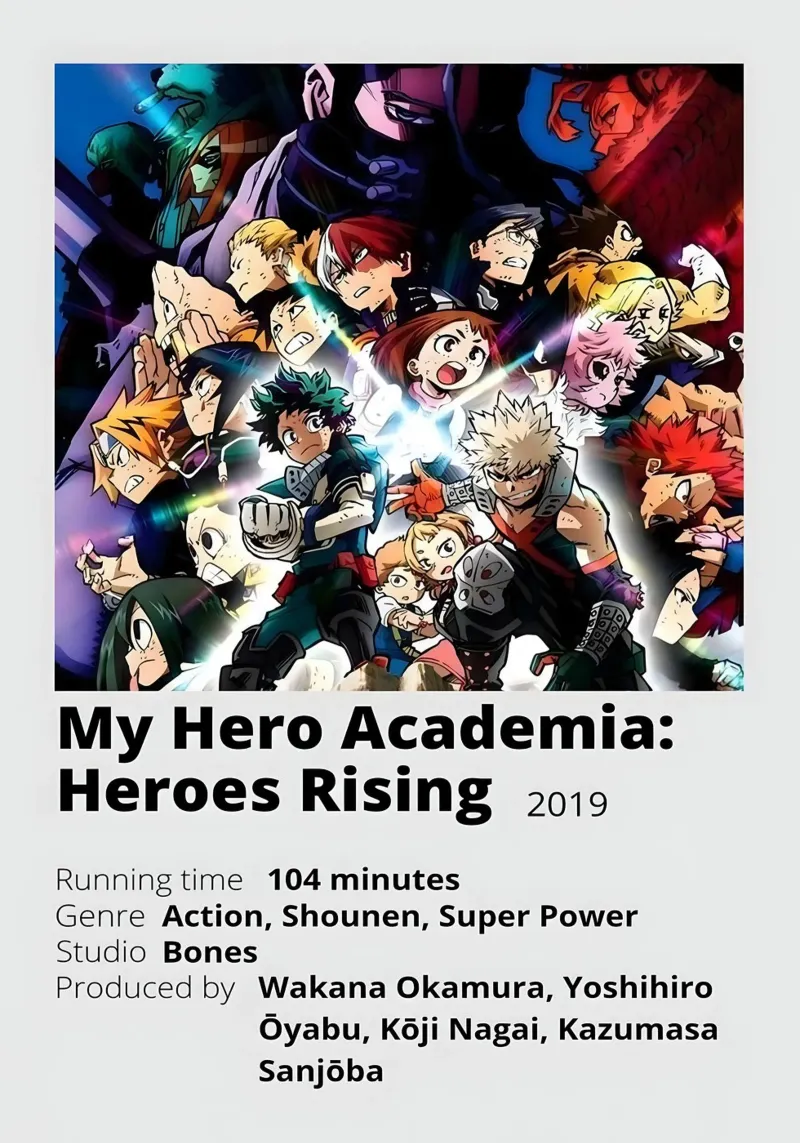 My Hero Academia Heroes Rising 2019 pellicola backlit da Totoya