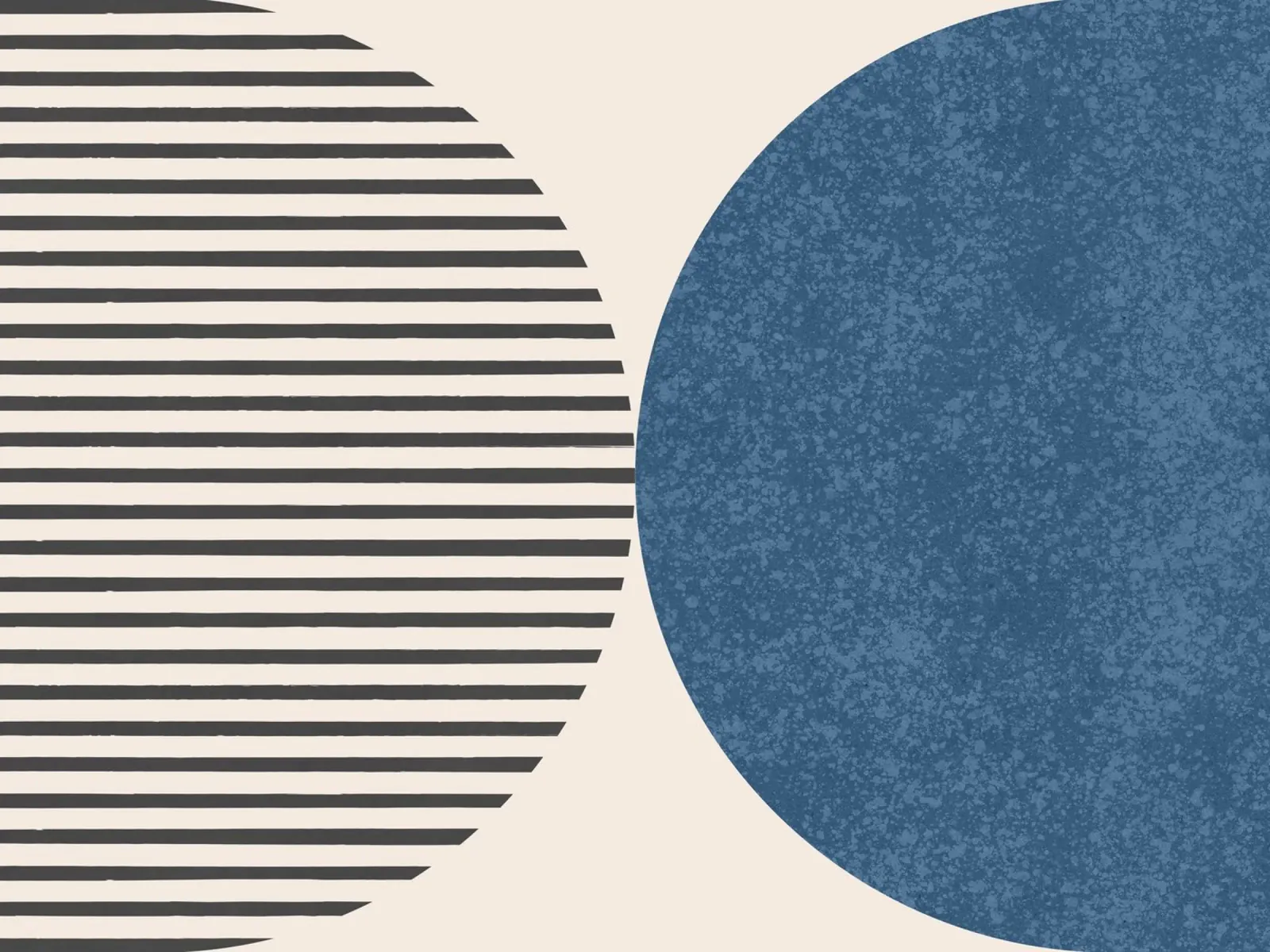 Strisce a semicerchio - Blu navy alluminio dibond da MoonlightPrint