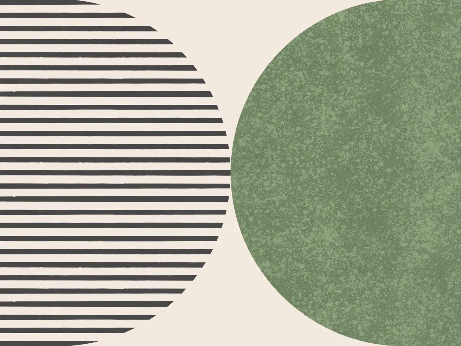 Strisce a semicerchio - Verde carta hahnemühle da MoonlightPrint