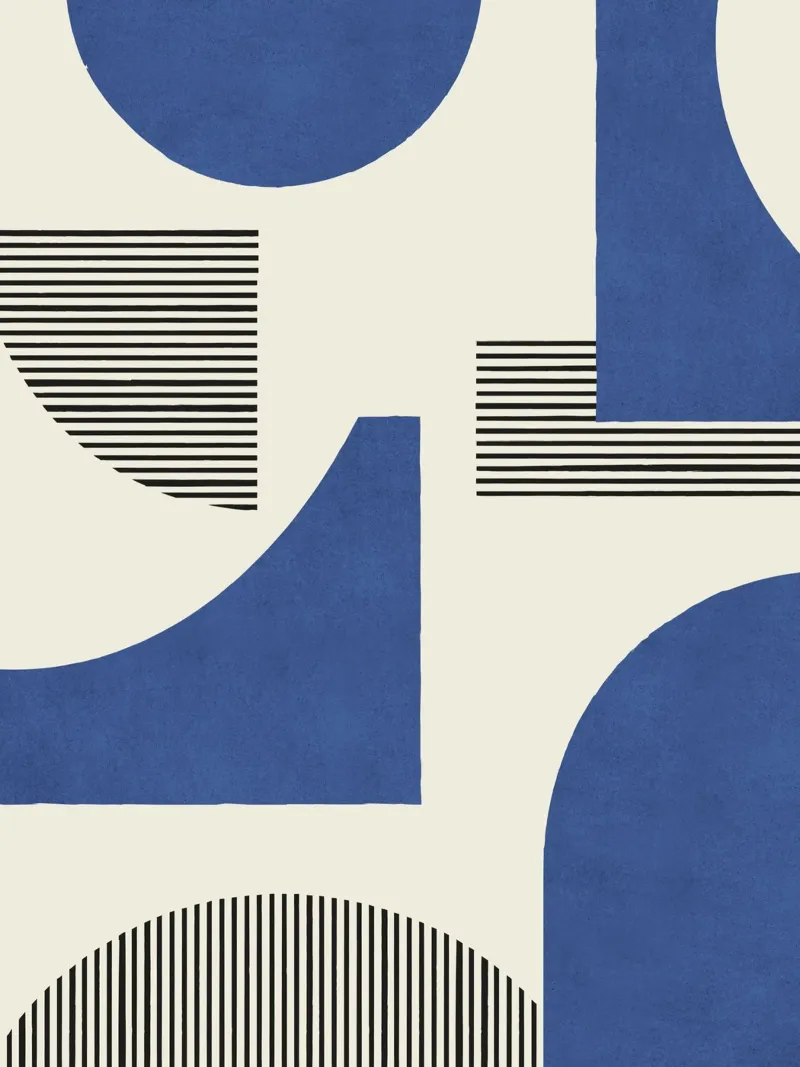 Composizione di linee astratte - Blu navy pellicola backlit da MoonlightPrint