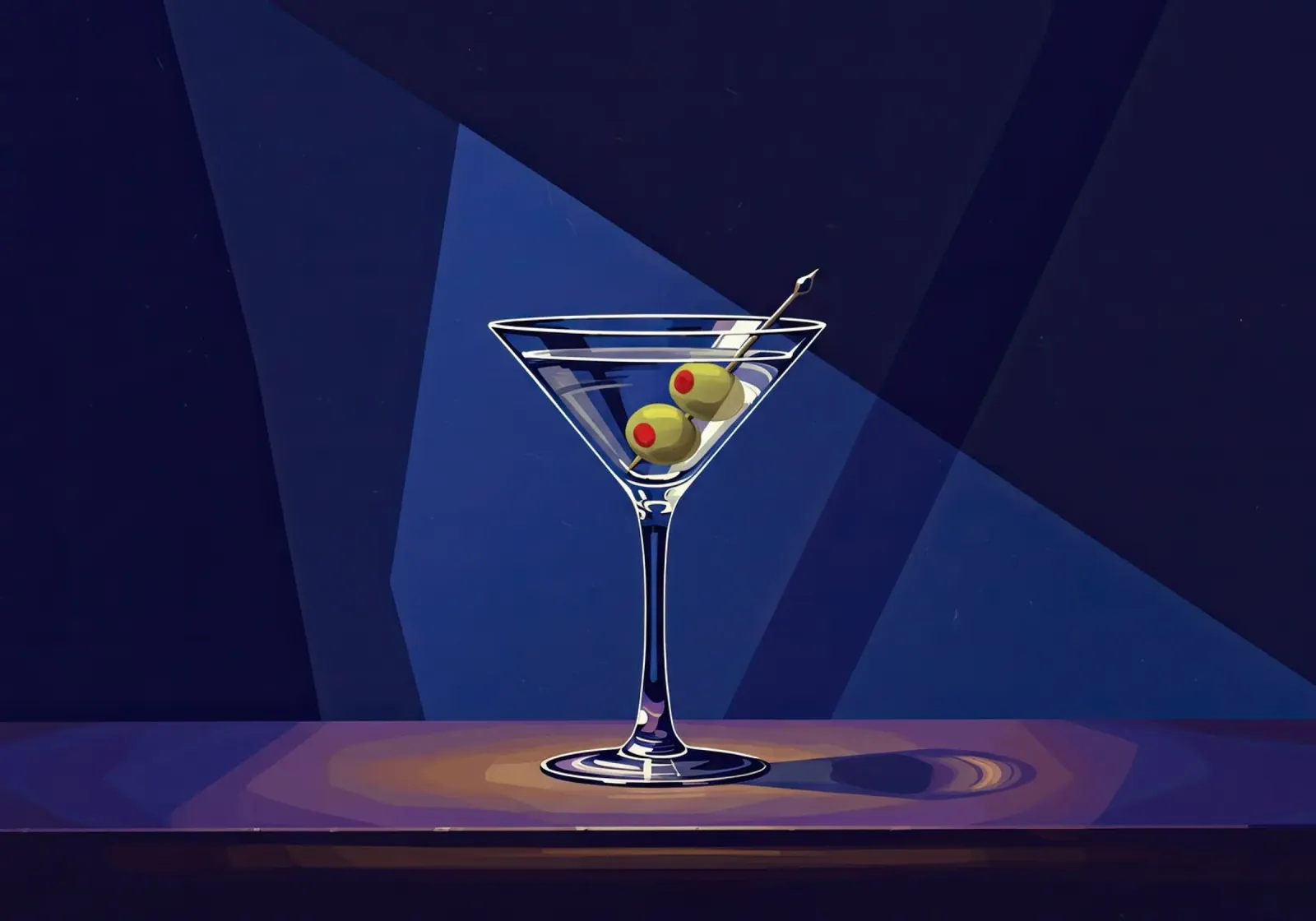 Martini di mezzanotte tela con Cornice a cassetta da Art Center