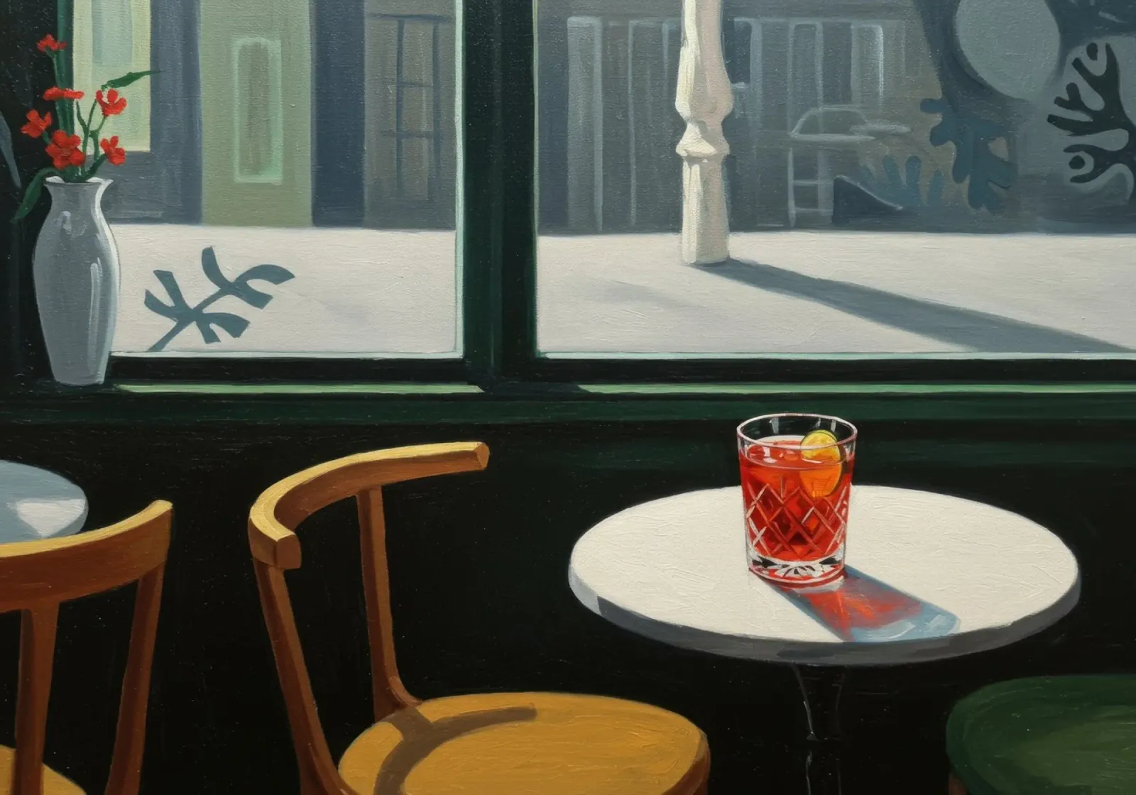Negroni at Noon poster con telaio in plastica da Art Center