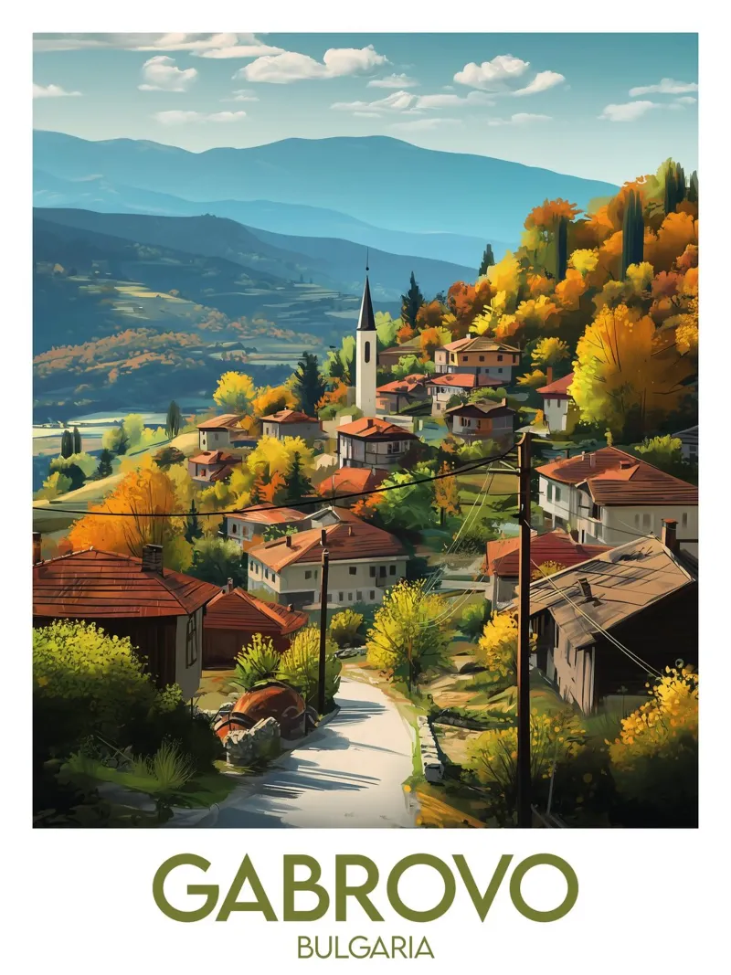 Affiche Gabrovo tela con Cornice a cassetta da Frame the World