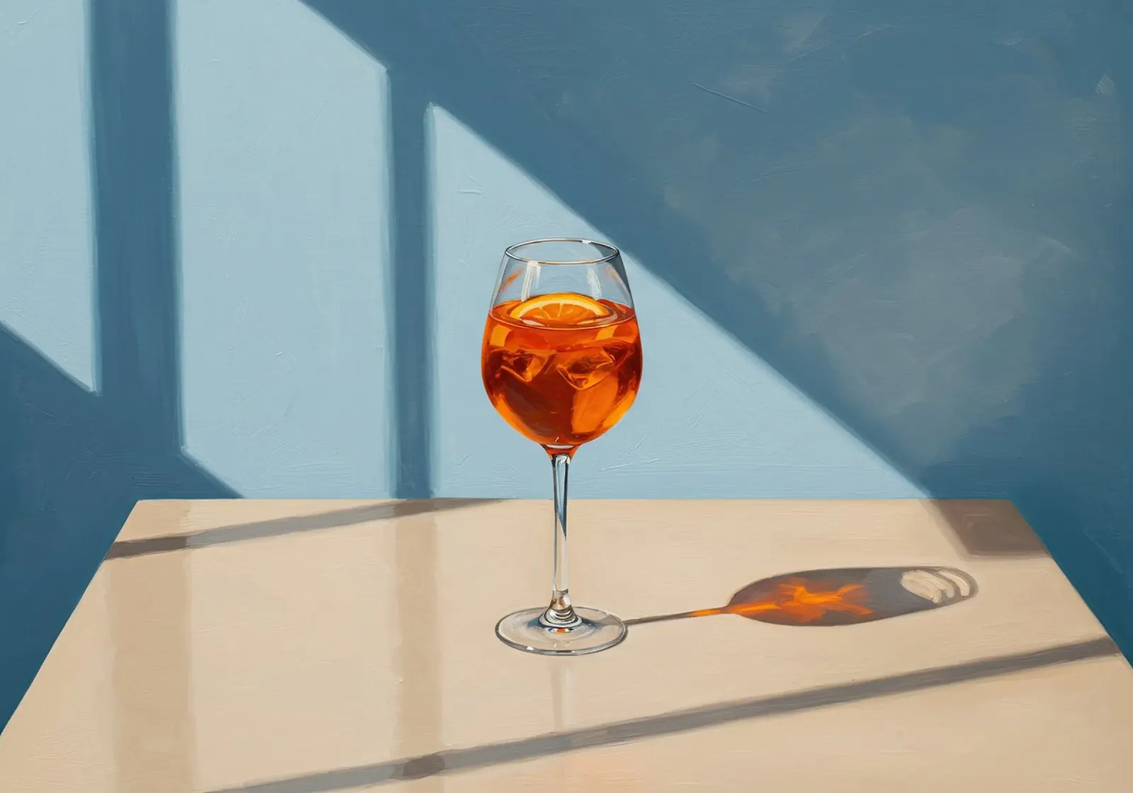 Aperol Spritz minimalista alluminio dibond da Art Center