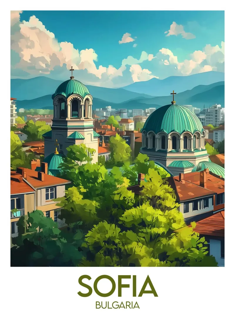Affiche Sofia poster con telaio in legno da Frame the World
