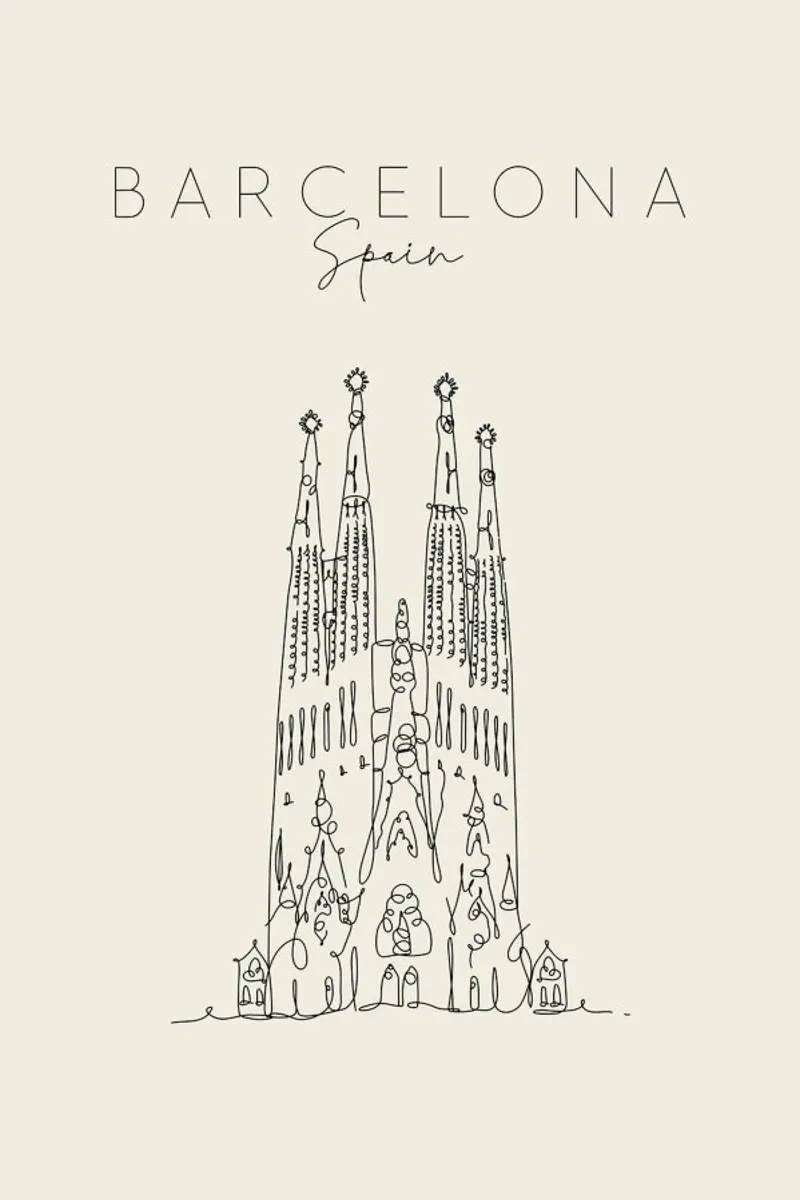 Barcelona pellicola backlit da The Cartography Collection