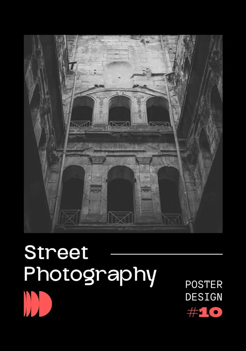 STREET PHOTOGRAPHY #10 poster avec cadre en aluminium de Einfach Uebel